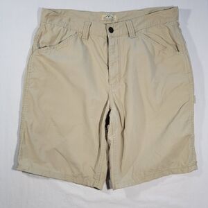 Mens Beige Blue Mountain Cargo Shorts Size 38